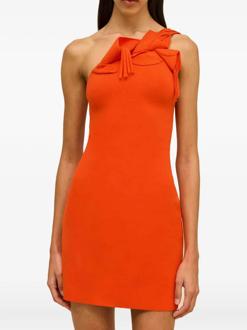 Cult Gaia Camelia gebreide jurk Oranje