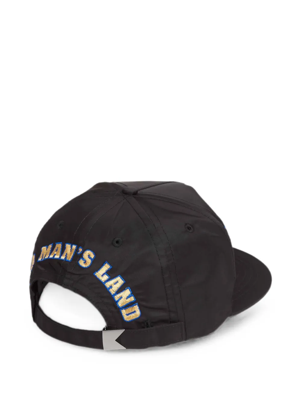RHUDE Straight zonneklep met geborduurd logo Zwart
