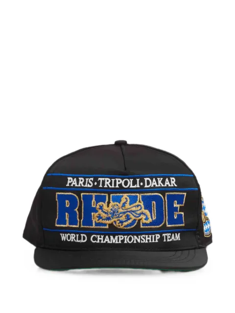 RHUDE embroidered-logo straight-visor cap