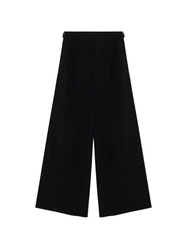 Simkhai Leroy Pleated Wide-leg Trousers in Black