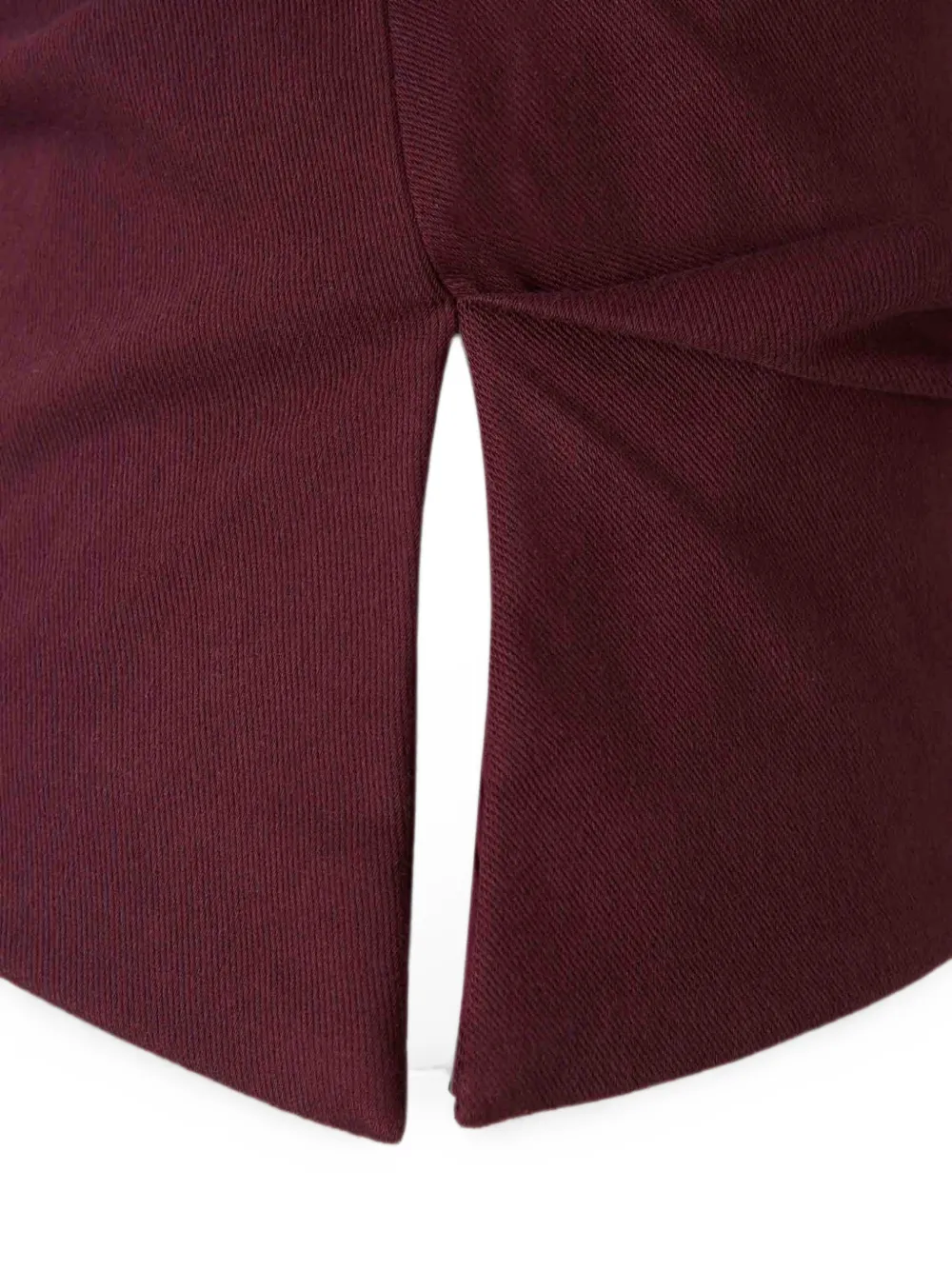 SIMKHAI Top met asymmetrische zoom en ruches Rood