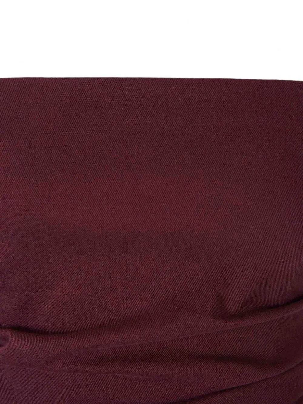 SIMKHAI Top met asymmetrische zoom en ruches Rood