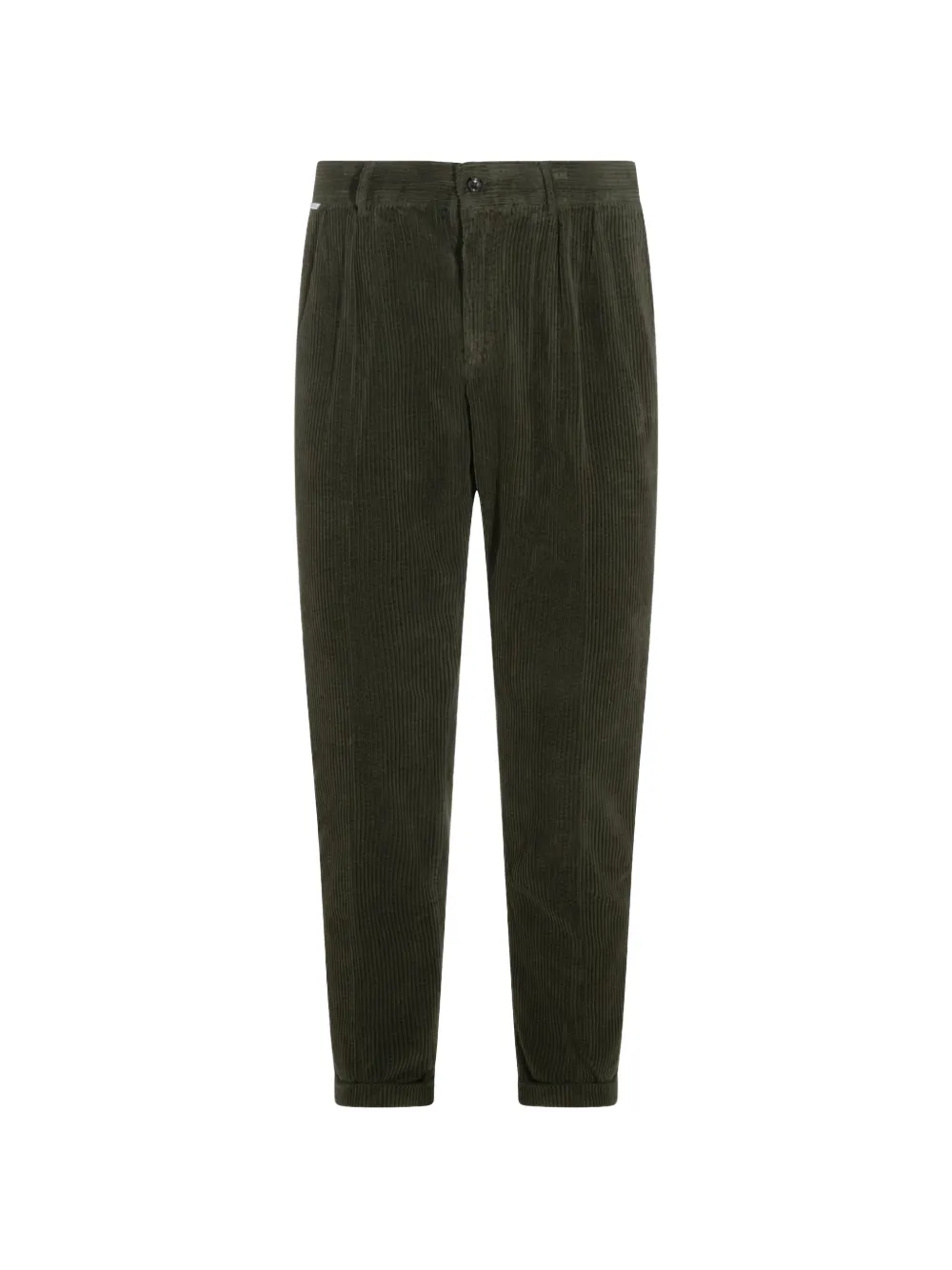 04651 / A TRIP IN A BAG pleated corduroy trousers - Verde
