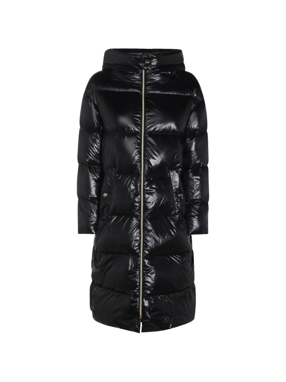 Herno quilted hooded coat Zwart
