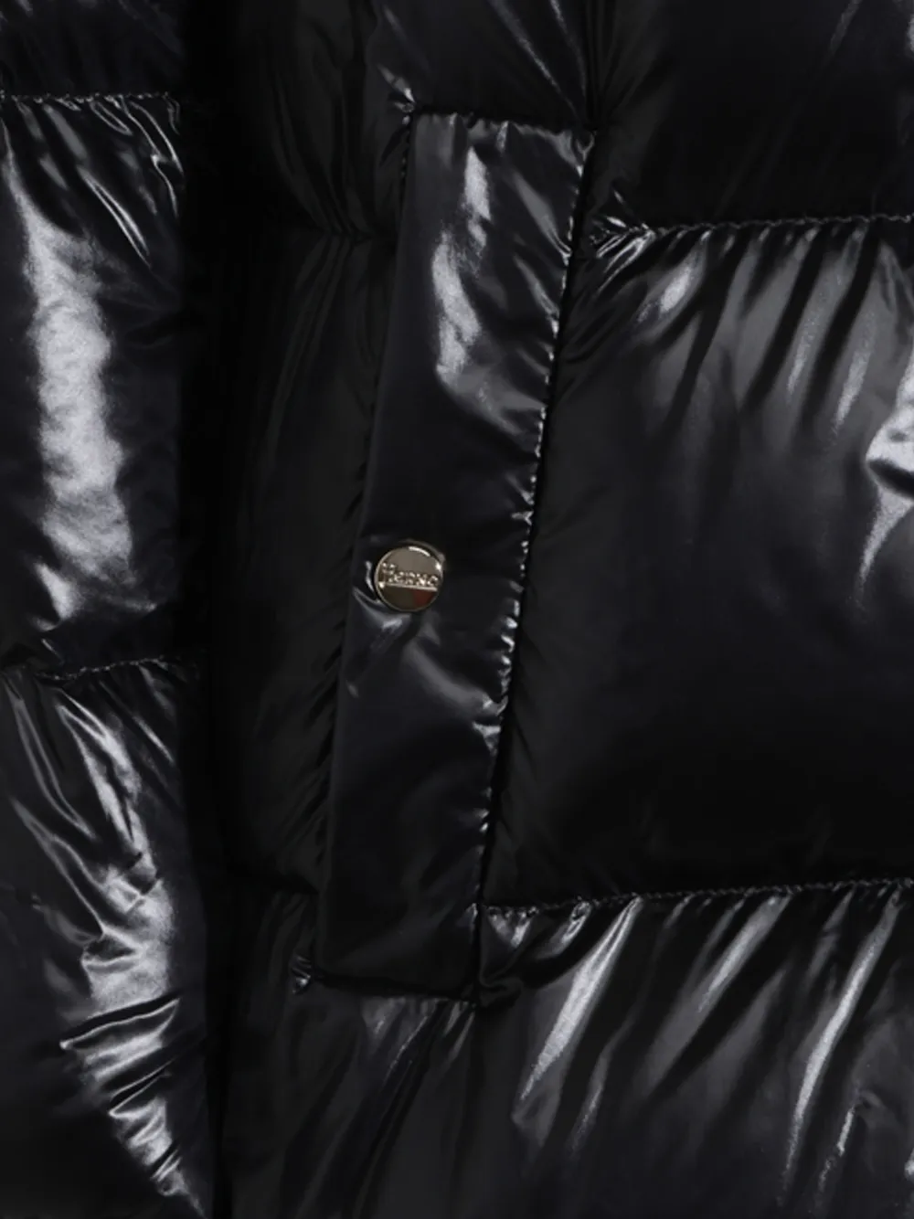 Herno quilted hooded coat Zwart