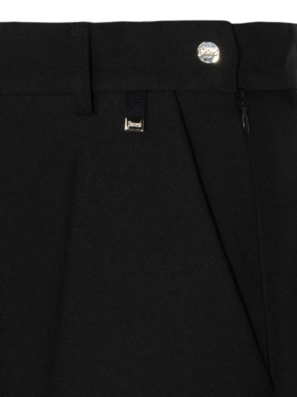 Herno Maxi-plooirok met logo-plakkaat Zwart