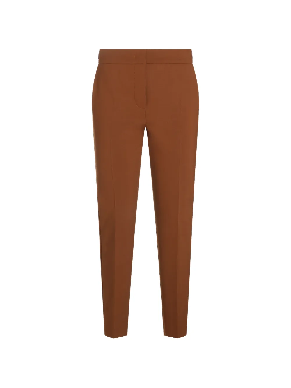 Max Mara side-buckle slim-fit trousers - Marrone