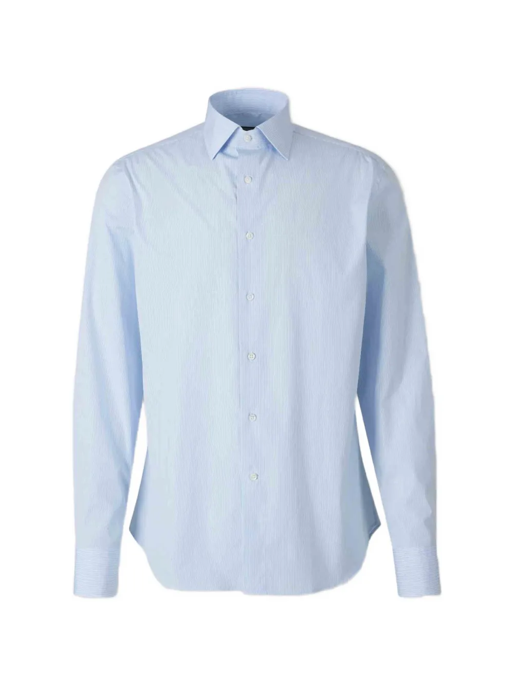 Canali striped-pattern long-sleeve shirt - Blu