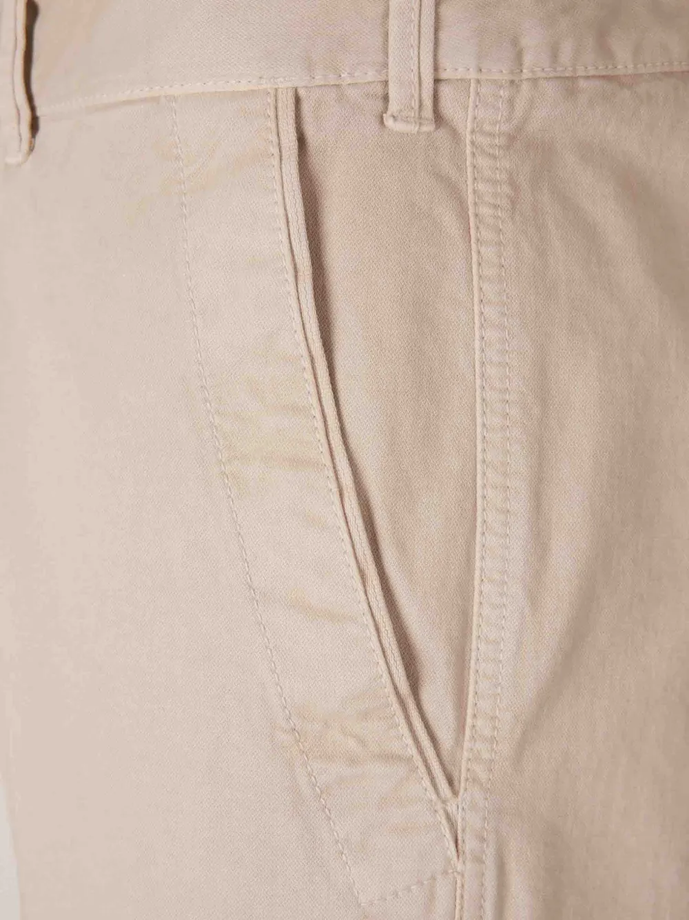 Stone Island 3100030 stretch-organic broken-twill katoenen 'Old' effect Beige