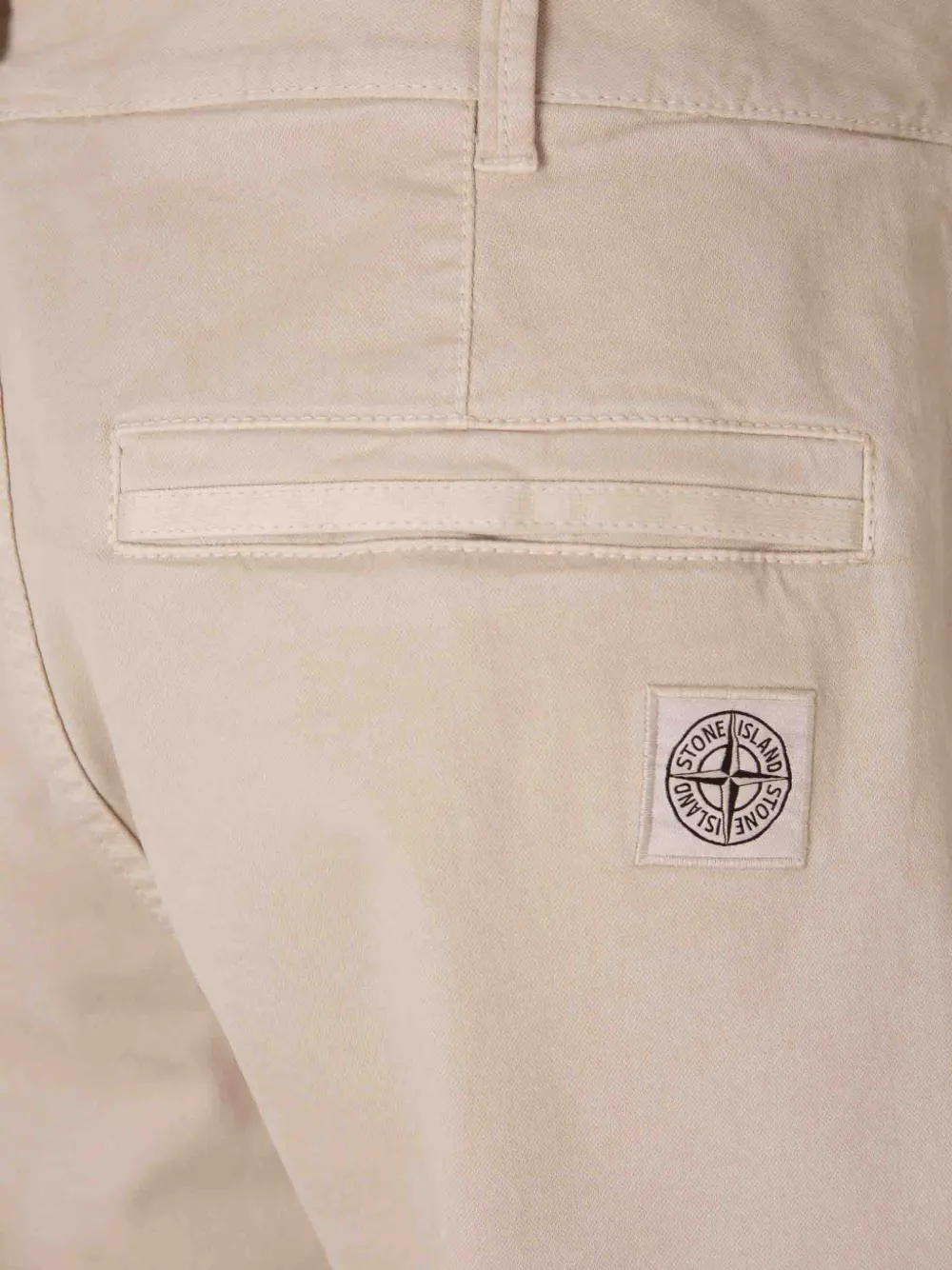 Stone Island 3100030 stretch-organic broken-twill katoenen 'Old' effect Beige