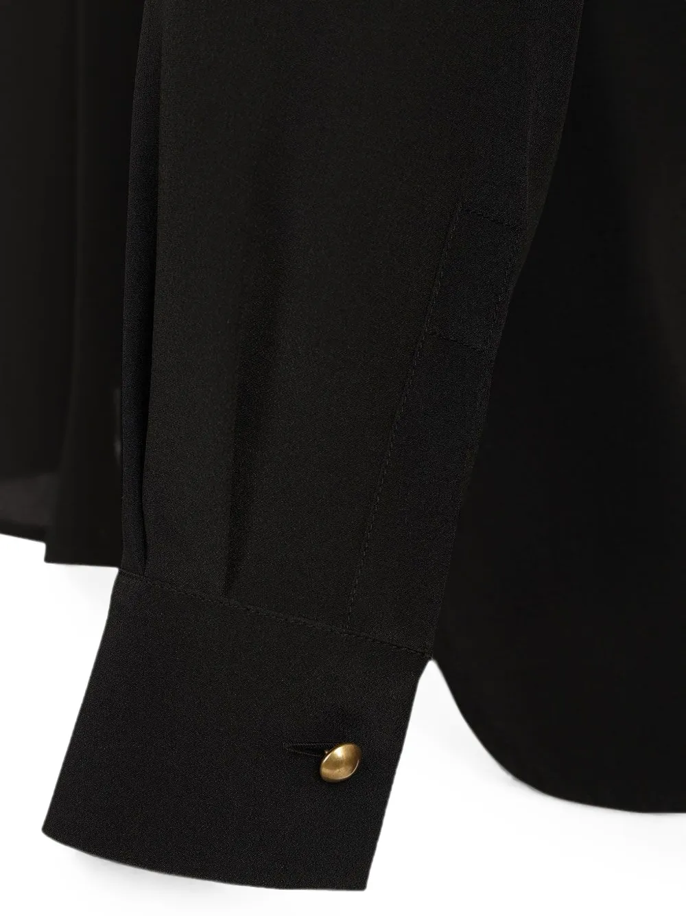 Max Mara silk scarf-detail shirt Zwart