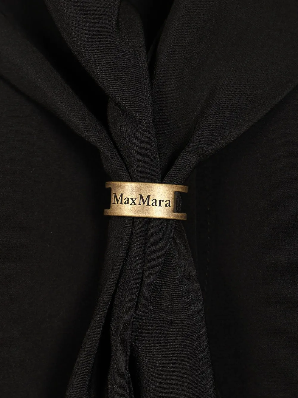 Max Mara silk scarf-detail shirt Zwart