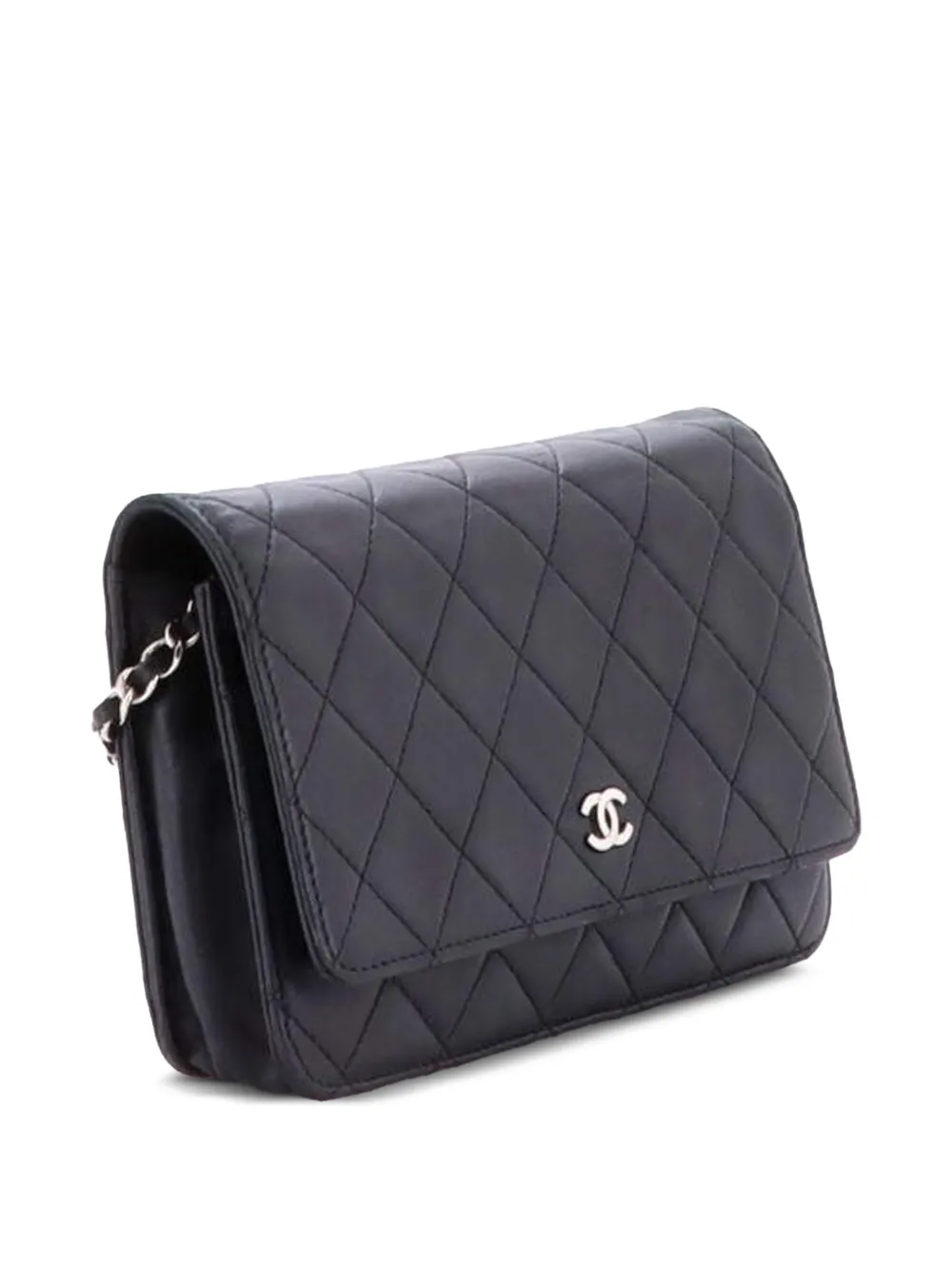 CHANEL Pre-Owned Gesteppte Umhängetasche aus Lammleder - Schwarz