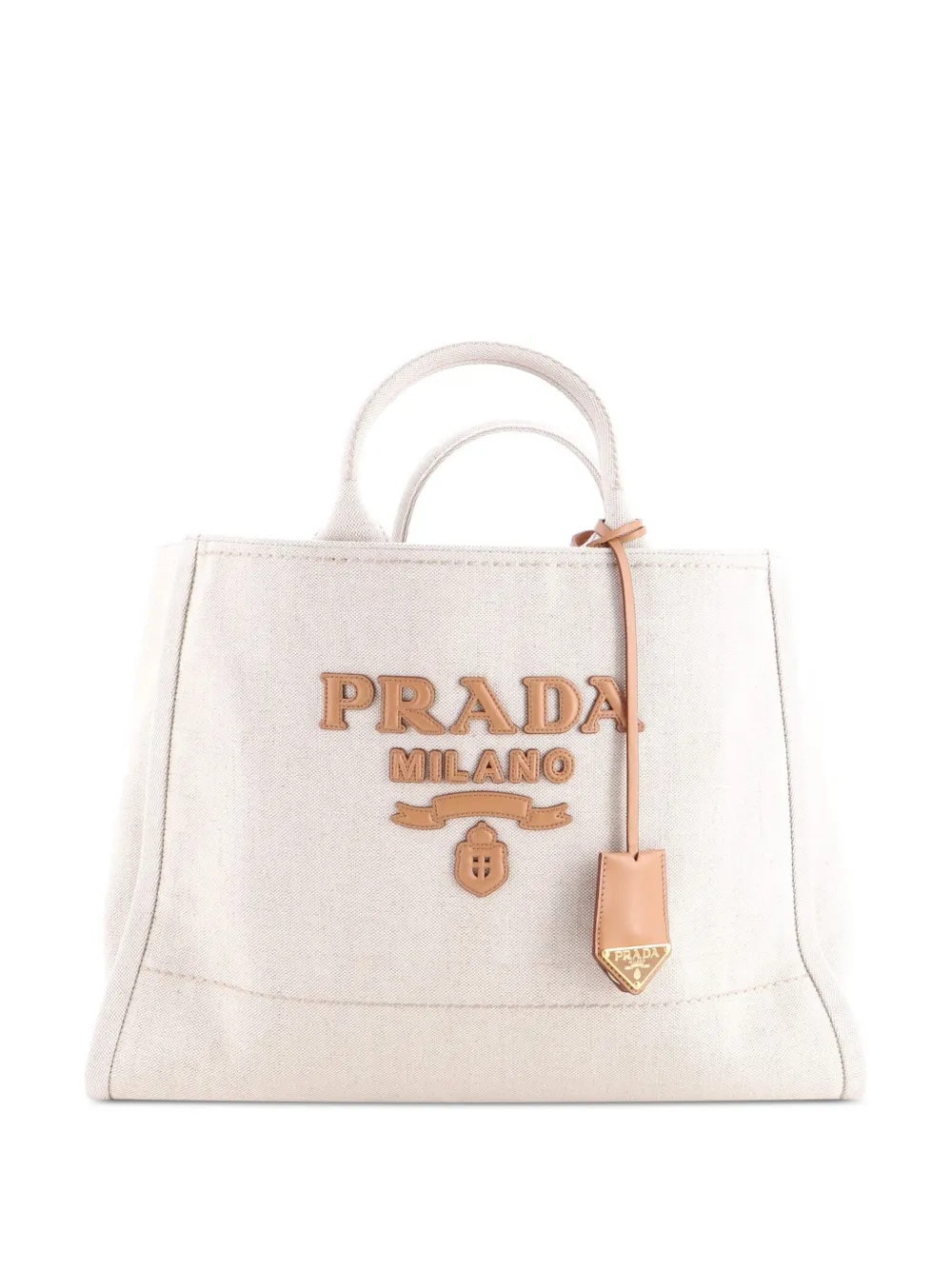 Prada Pre-Owned Großer Tote Bag mit Logo - Braun