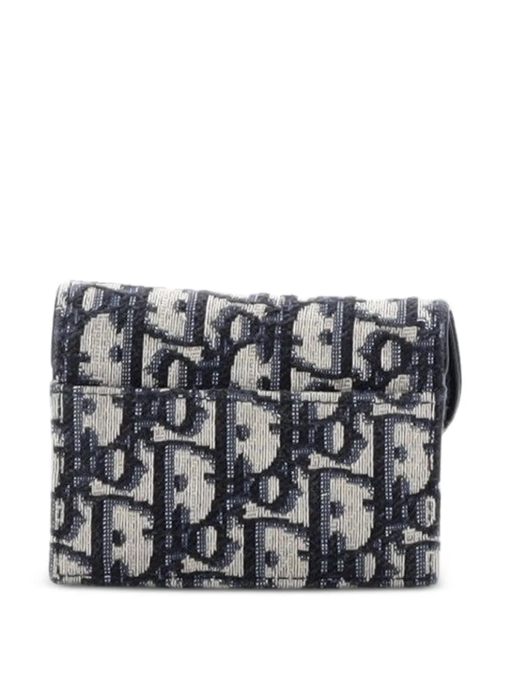 Dior Pre-owned Saddle 5-Gusset Case Oblique Canvas Card Holder in Blue, view 2
