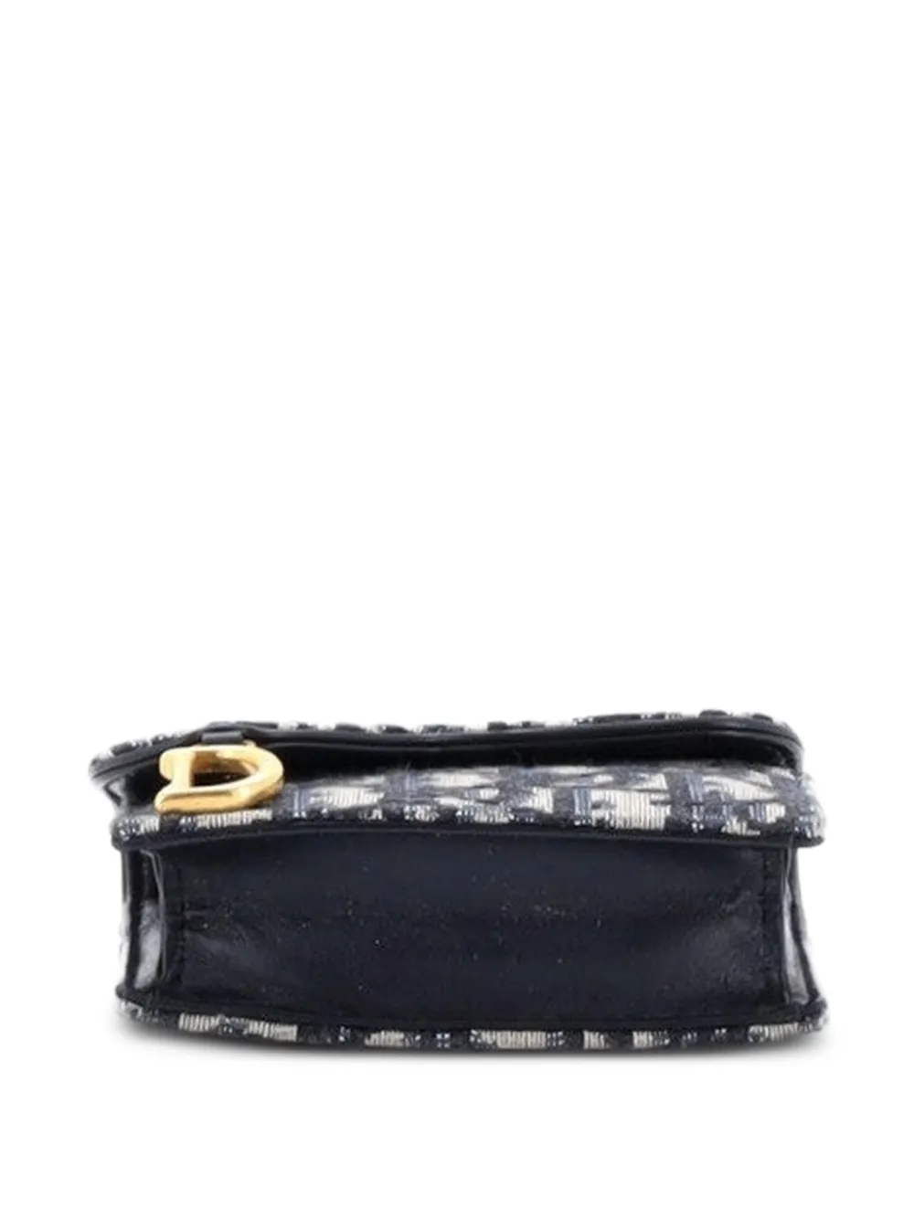 Dior Pre-owned Saddle 5-Gusset Case Oblique Canvas Card Holder in Blue, view 4