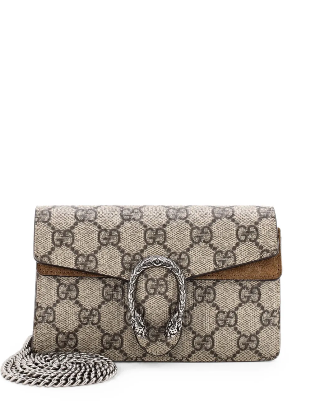 Gucci Pre-Owned Dionysus Bag GG Coated Canvas Super Mini crossbody bag - Braun
