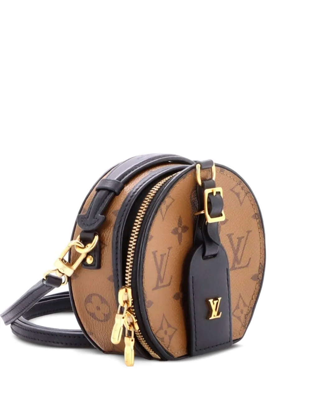 Louis Vuitton Pre-Owned Borsa a spalla Petite Boite Chapeau in tela Monogram Reverse - Marrone