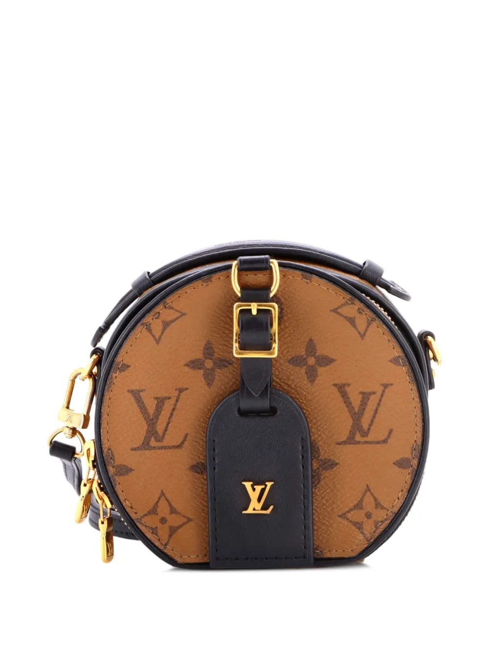 Louis Vuitton Pre-Owned Petite Boite Chapeau Bag Reverse Monogram Schultertasche aus Canvas - Braun