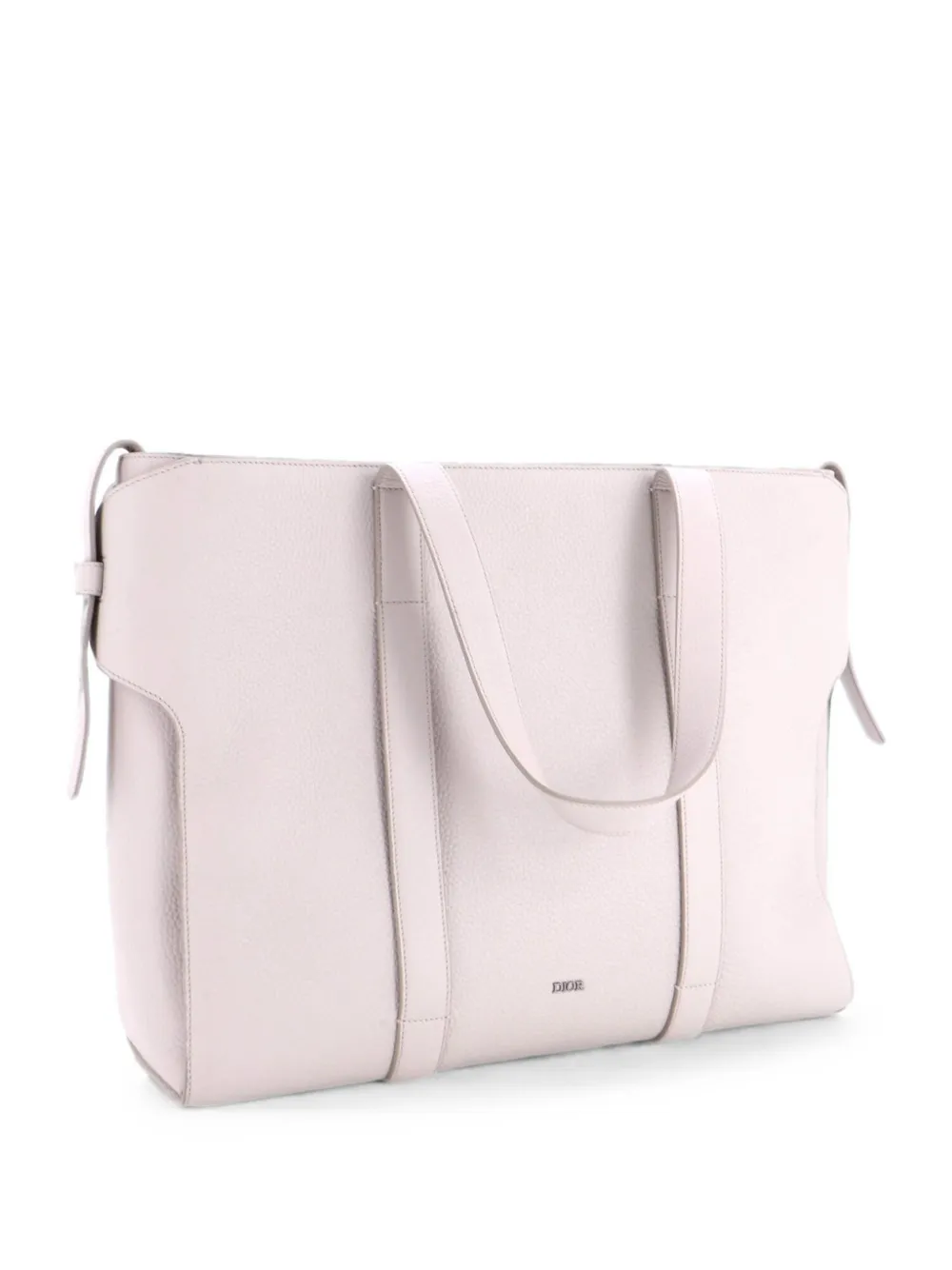 Pre-owned Dior Corolle Leather Large Tote Bag In Neutrals