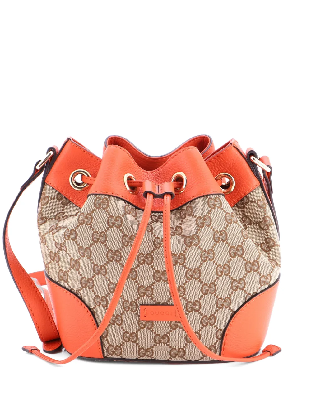 Gucci Pre-Owned Kleine Classic Beuteltasche aus GG Canvas mit Leder - Braun