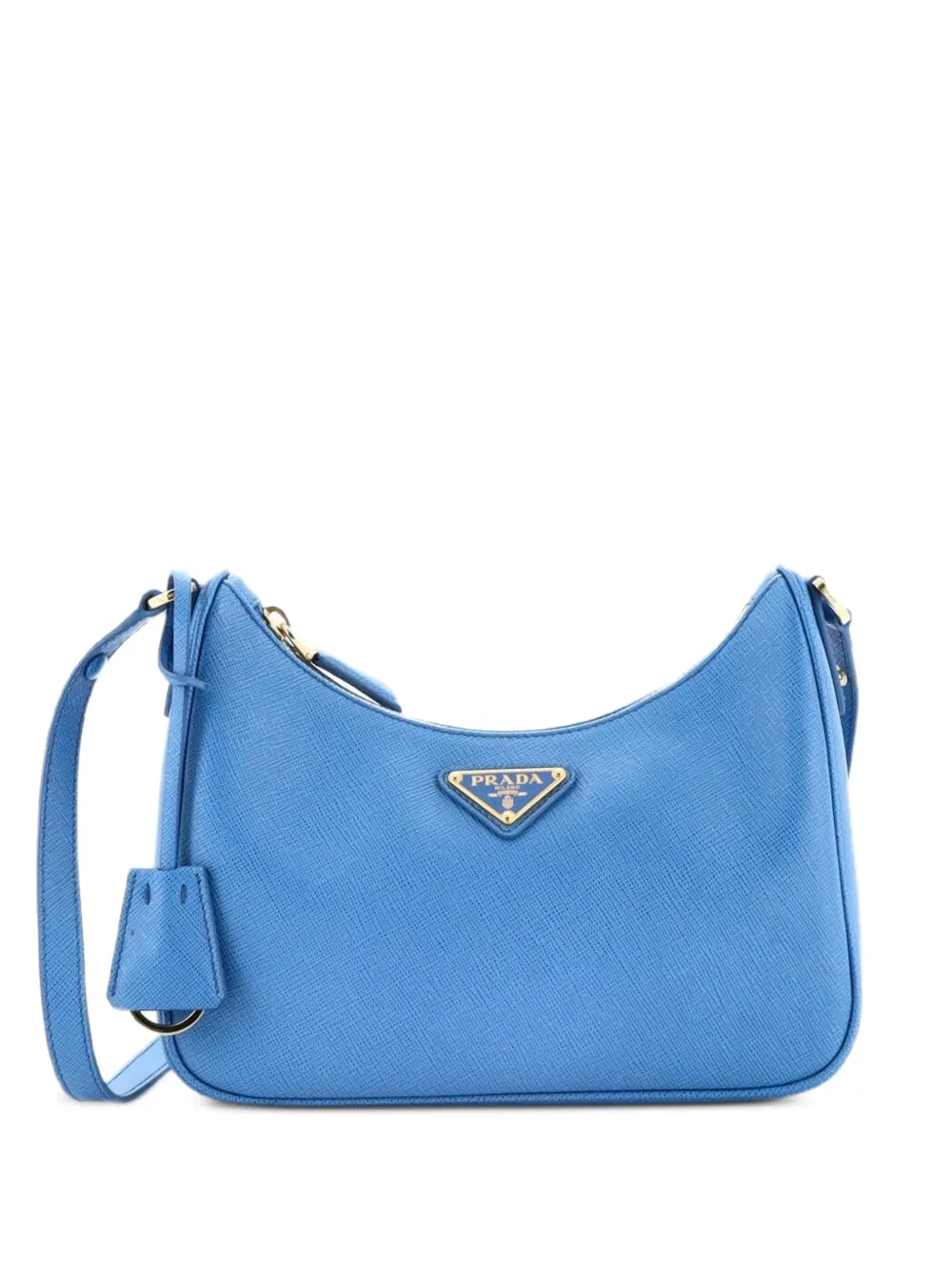 Prada Pre-Owned Mini Re-Edition Schultertasche aus Saffiano-Leder - Blau