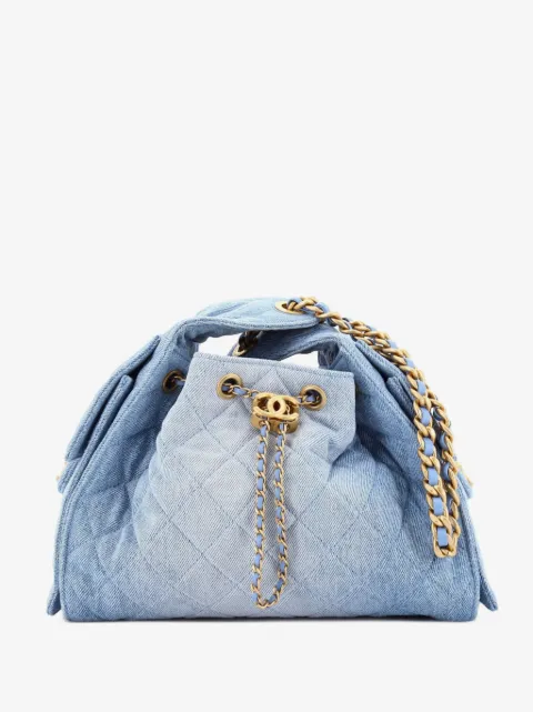 CHANEL Pre-Owned 25 Quilted Denim Small hobo bag
