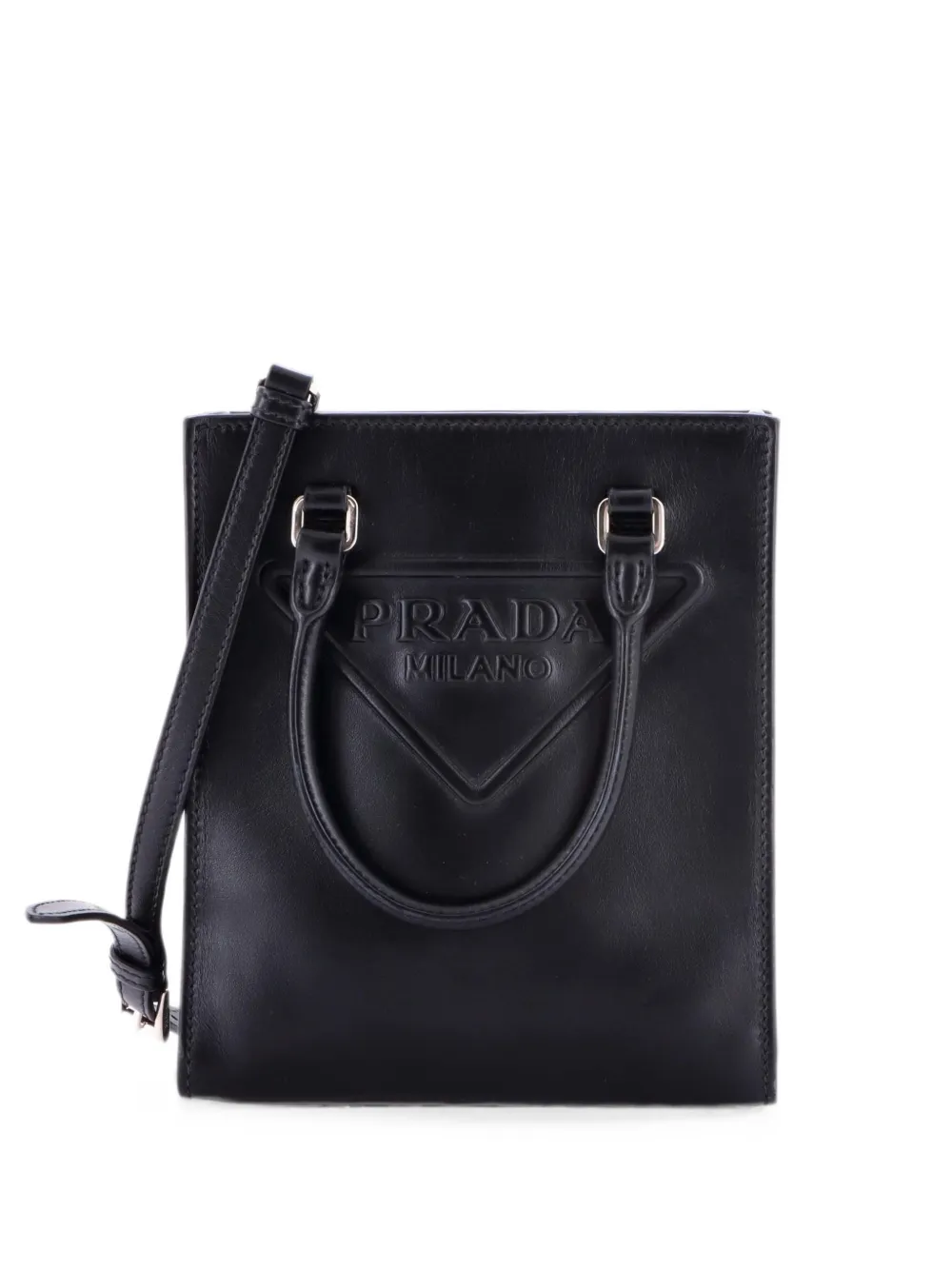 Prada Pre-Owned Mini Logo Drill Tote Bag - Schwarz