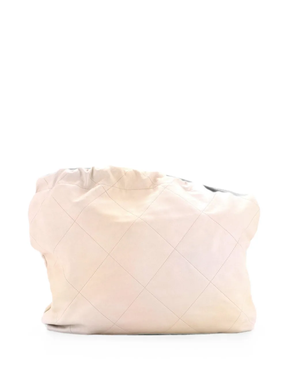 Pre-owned Chanel 22 Chain Quilted Ombre Leather Medium Hobo Bag In Neutrals