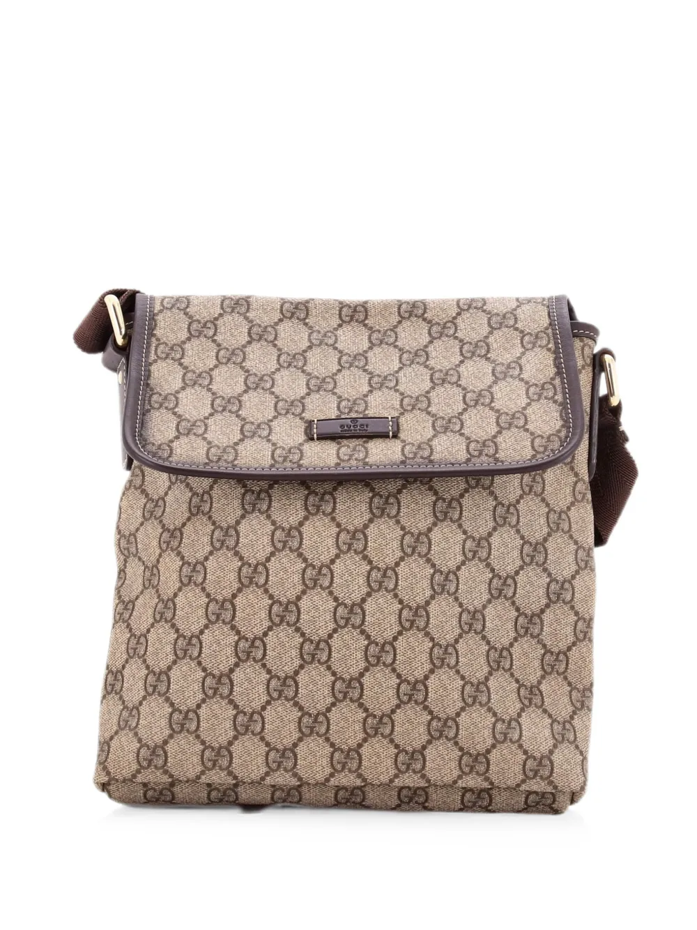 Gucci Pre-Owned Flap Messenger GG Coated Canvas Small crossbody bag - Brown