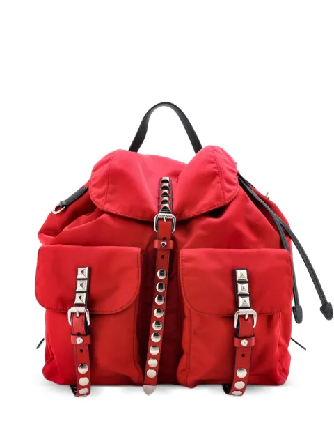 Prada Pre-Owned New Vela Tessuto with Studded Leather backpack