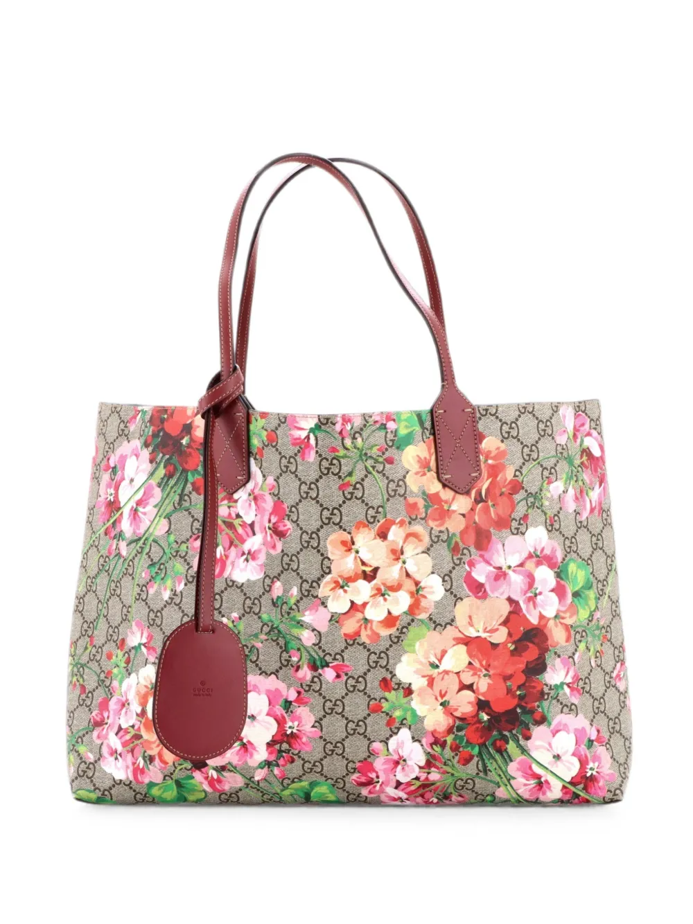 Gucci Pre-Owned Reversible Blooms GG Print Leather Medium tote bag - Brown