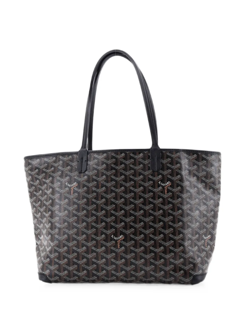 Pre-owned Goyard Artois Coated Canvas Pm Tote Bag In Black
