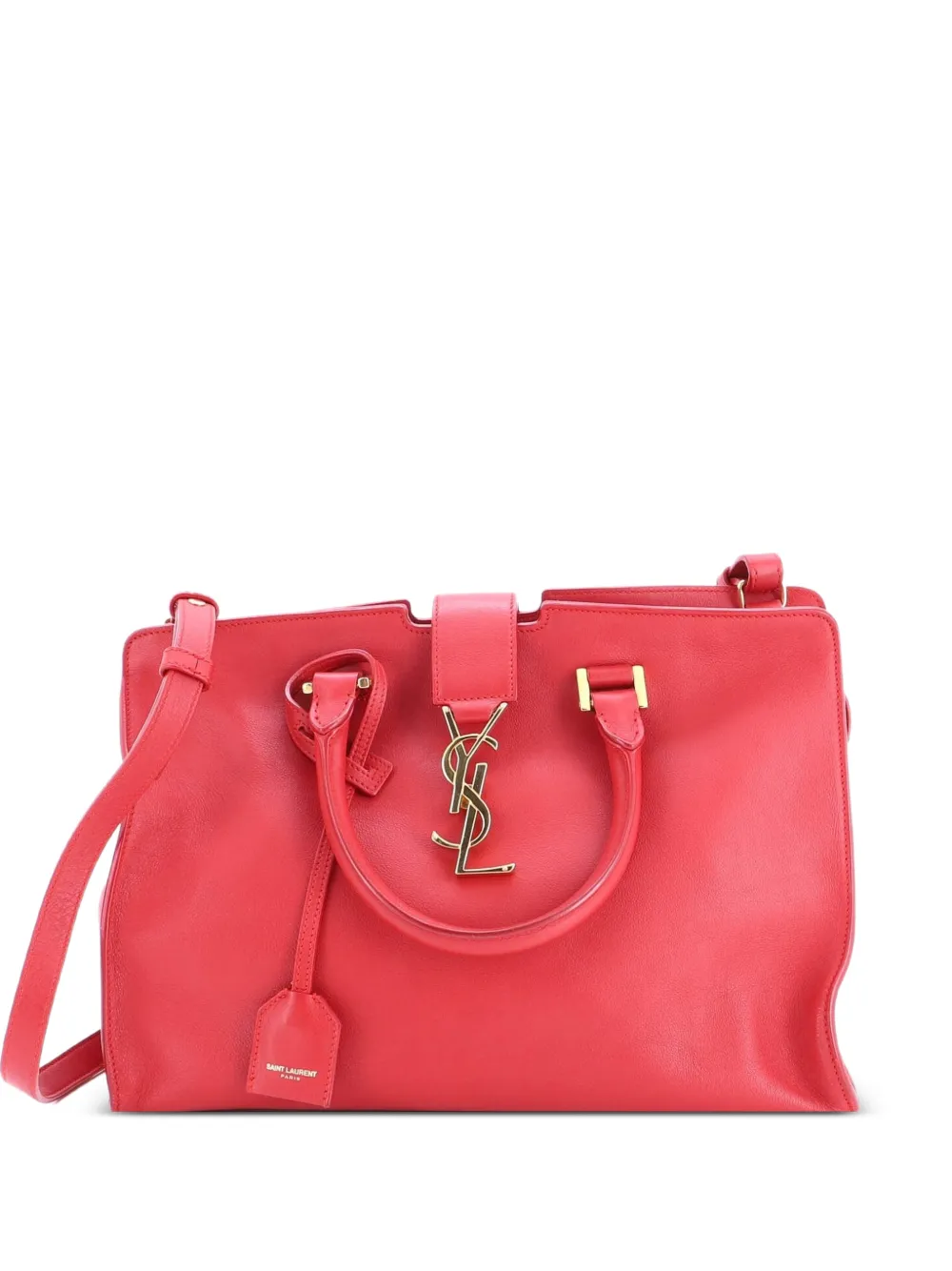 Saint Laurent Pre-Owned Borsa a tracolla Classic Y Cabas piccola in pelle - Rosso