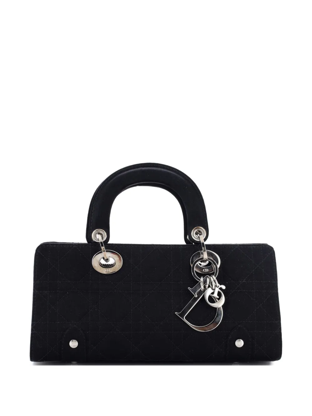 Christian Dior Pre-Owned Borsa tote Lady Dior East West in pelle di agnello trapuntata con motivo Cannage - Nero