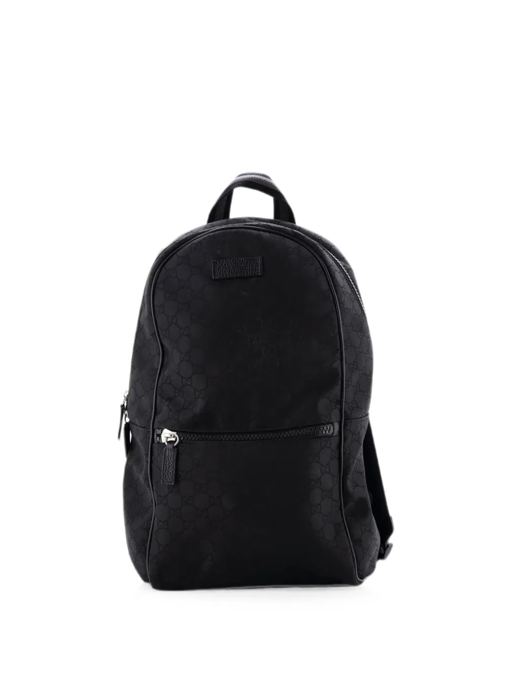 Pre-owned Gucci Slim Front Pocket Gg Nylon Small Backpack In Red