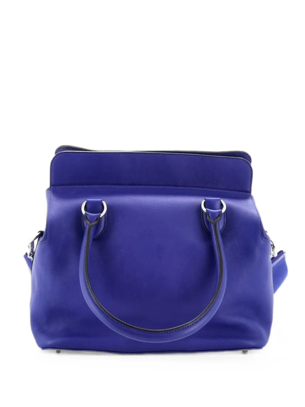 Pre-owned Hermes Toolbox Bag Evercolor 26 Satchel In Blue