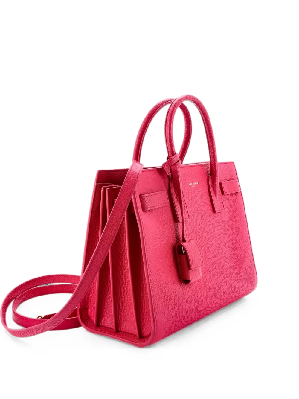 Pre-owned Saint Laurent Sac De Jour Bag Leather Baby Tote Bag In Pink