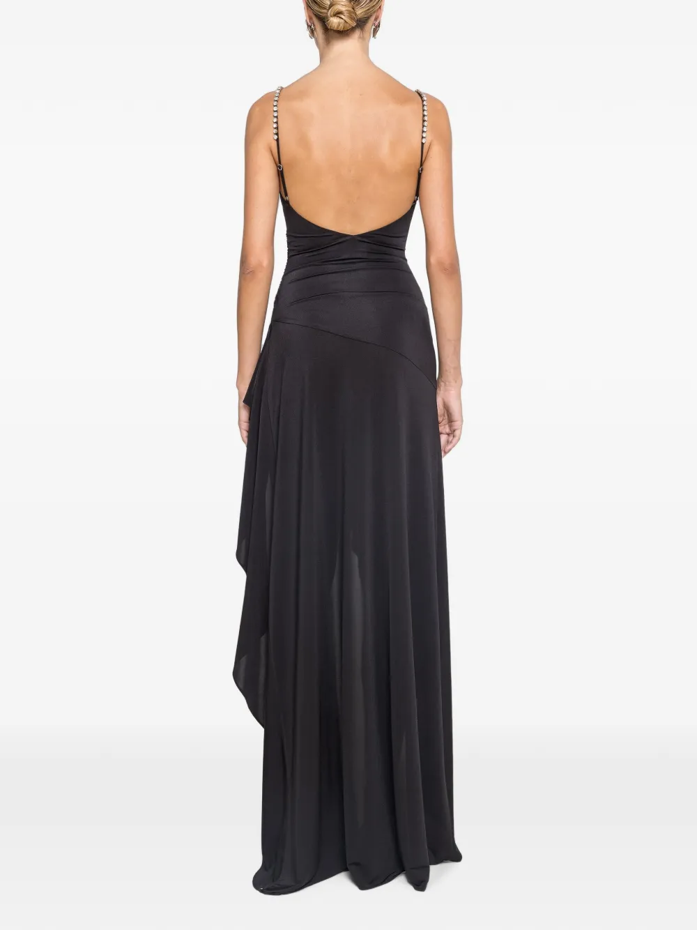 NISSA Asymmetrische maxi-jurk Zwart