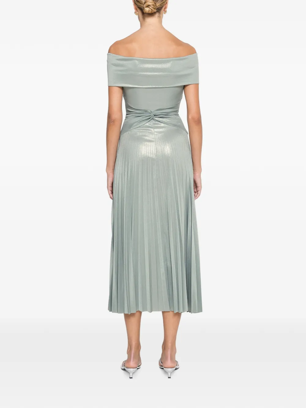 NISSA Off-shoulder jurk Groen