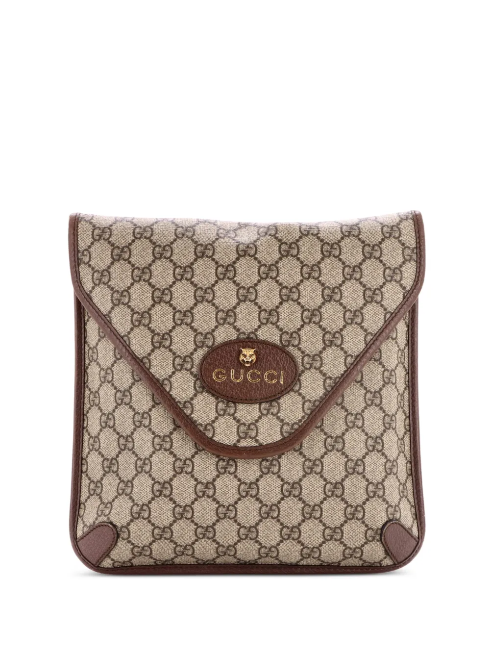 Gucci Pre-Owned Borsa a tracolla Ophidia media in tela cerata GG - Marrone