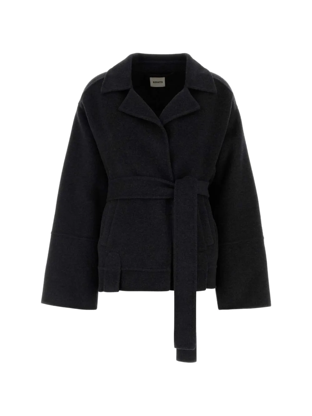 KHAITE Alder belted wool jacket - Nero