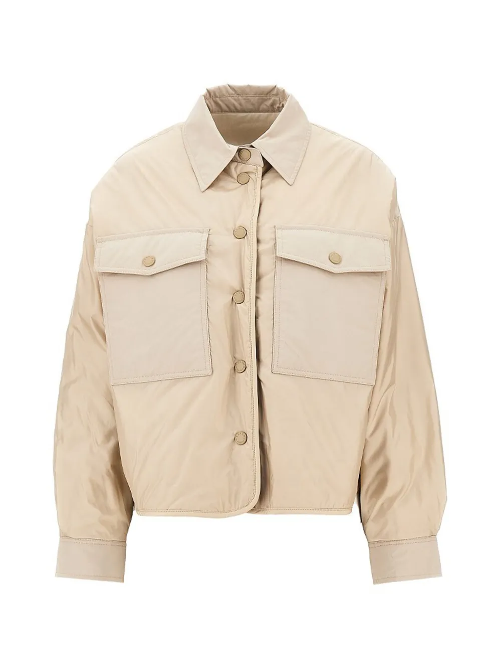 Weekend Max Mara reversible water-repellent canvas padded jacket - sand - Marrone
