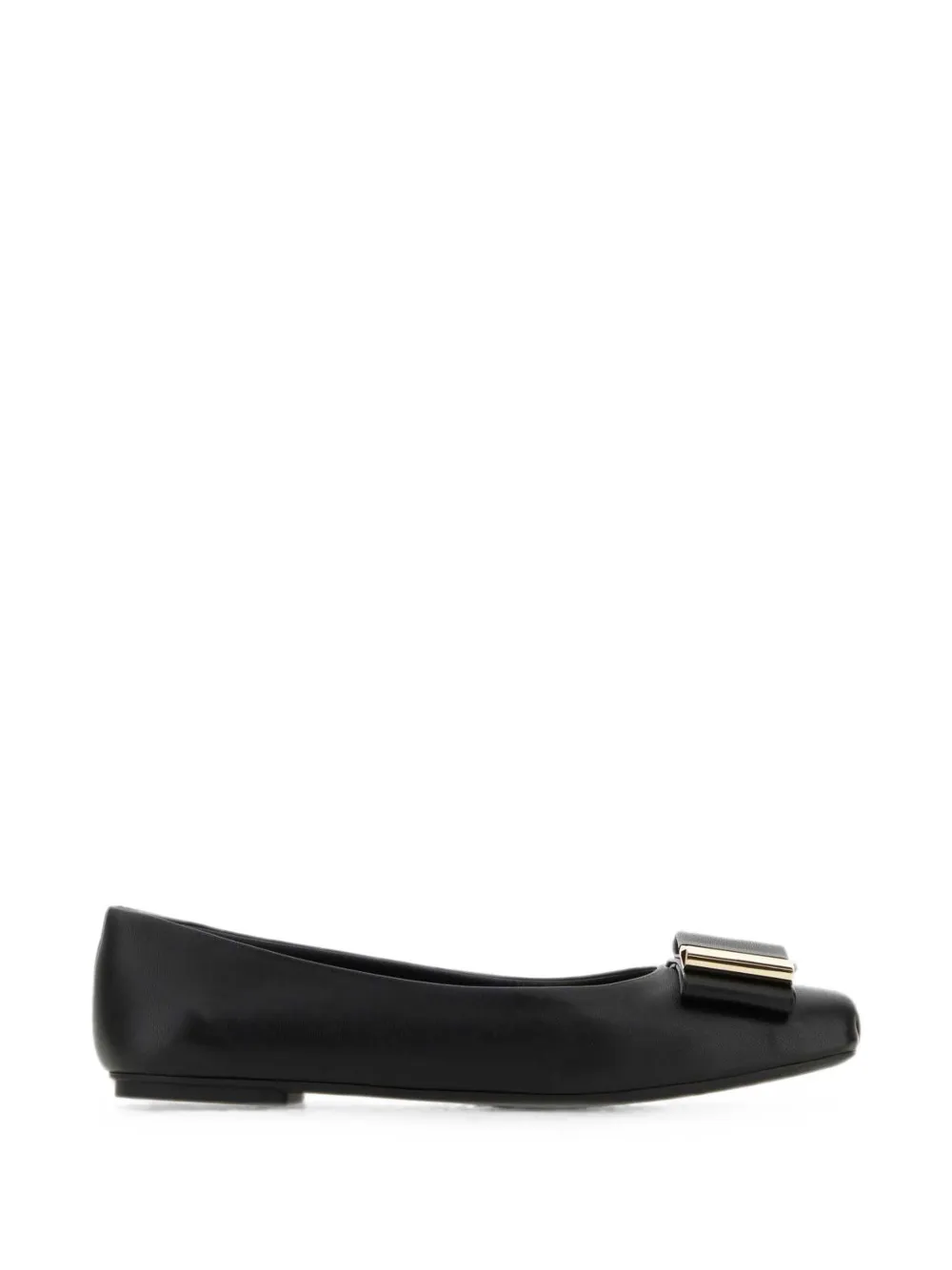 Ferragamo Lina bow-detail ballet flats - Nero