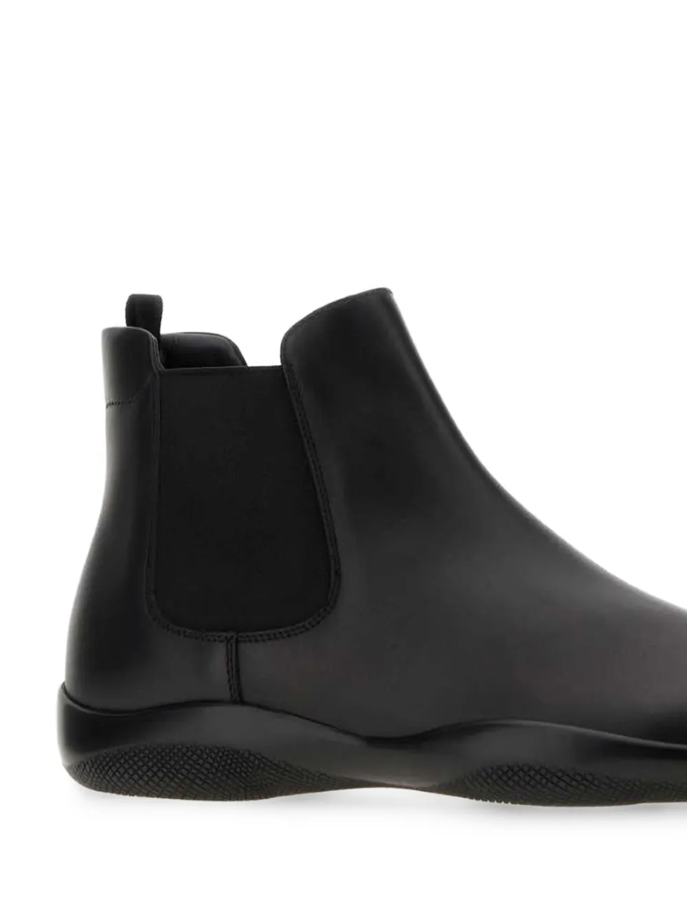 Prada leather ankle boots Zwart