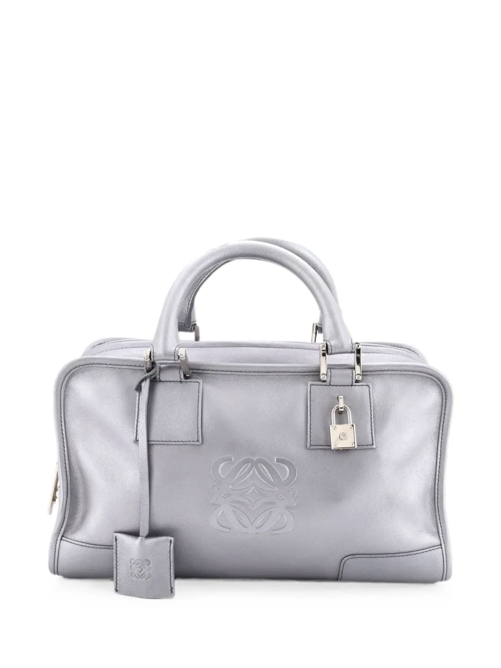 Pre-owned Loewe Amazona Nm Bag Leather 28 Shoulder Bag In Metallic