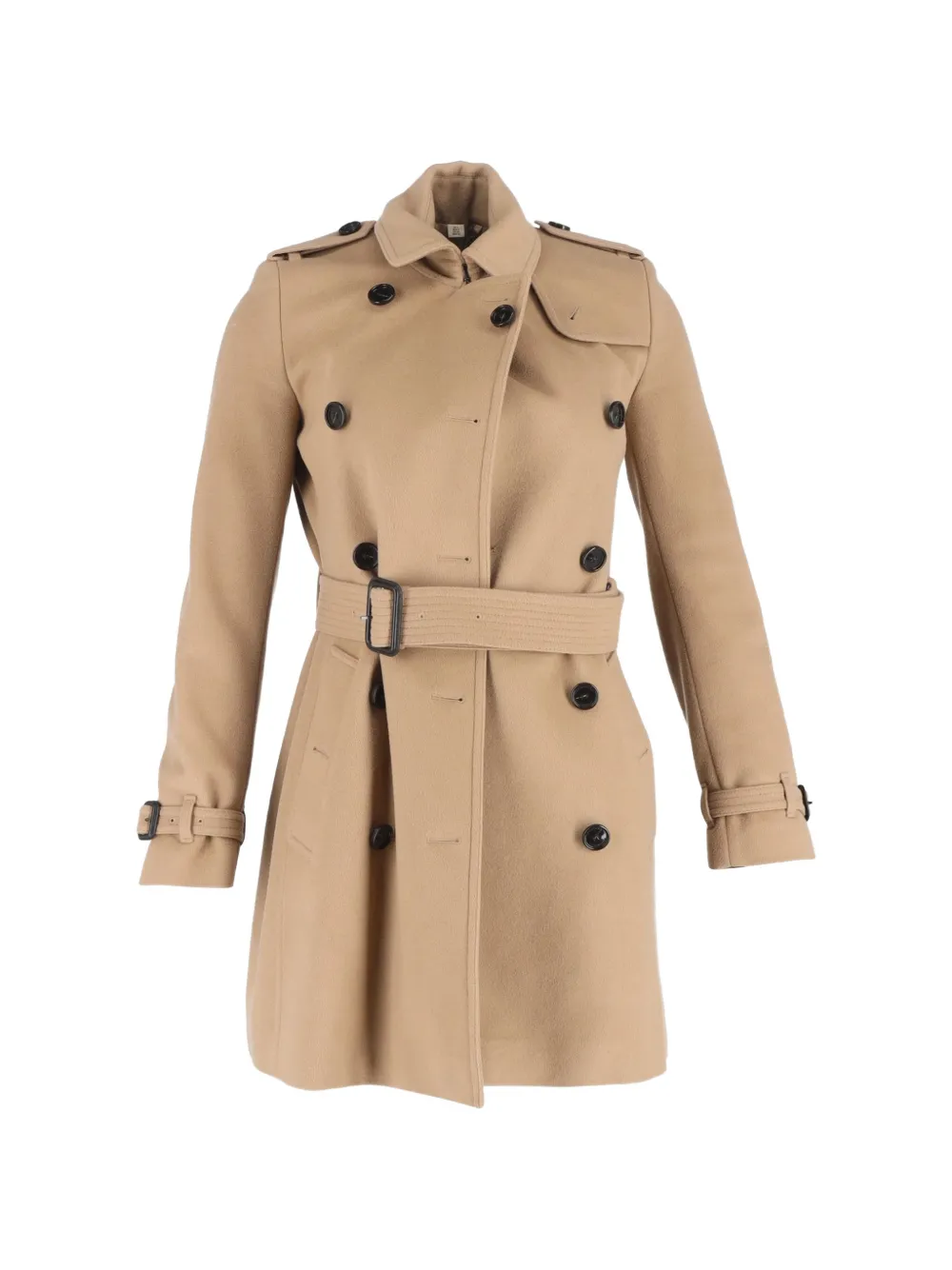 Burberry Pre-Owned double-breasted belted wool peacoat - Braun