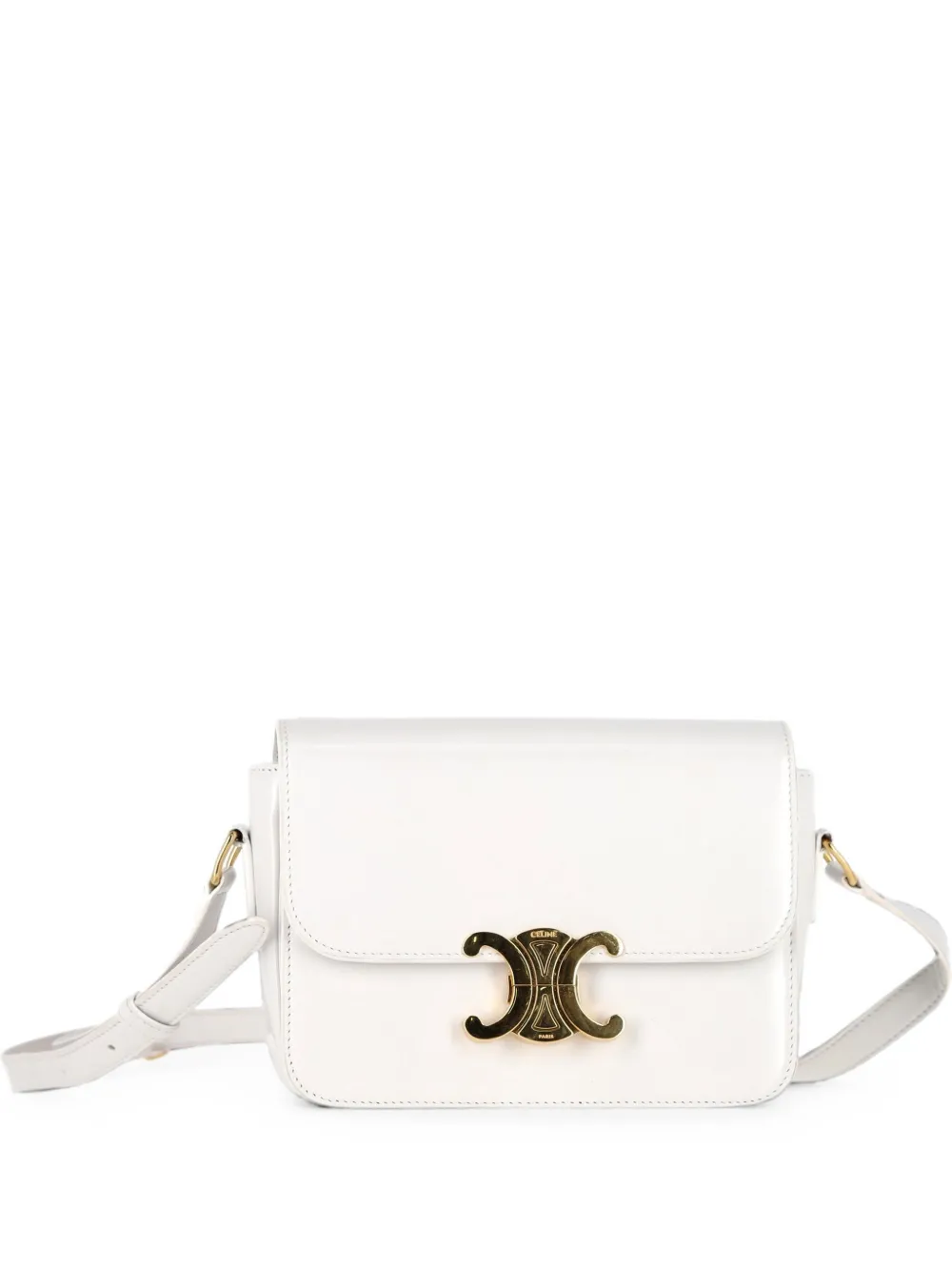Celine Pre-Owned Teen Triomphe leather bag - White
