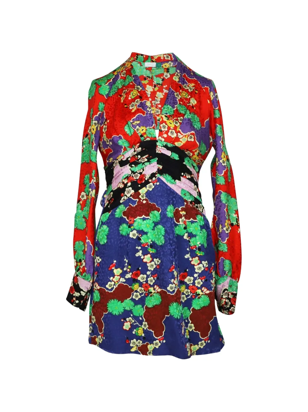 Pre-owned Rixo London Alanna Japanese Silk Dress In Red