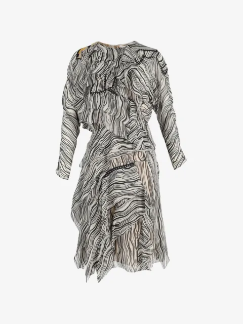 Chloé Vintage ruffled printed dress